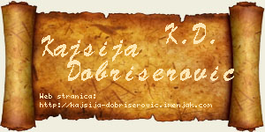 Kajsija Dobrišerović vizit kartica